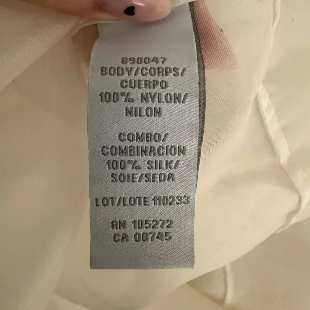 Theia Bridal Tulle Over Skirt Ivory Silk Beaded Waistband Belt Womens size 10